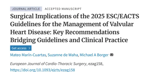 Surgical Implications of the 2025 ESC/EACTS Guidelines for the Management of Valvular Heart Disease: Key Recommendations Bridging Guidelines and Clinical Practice. 